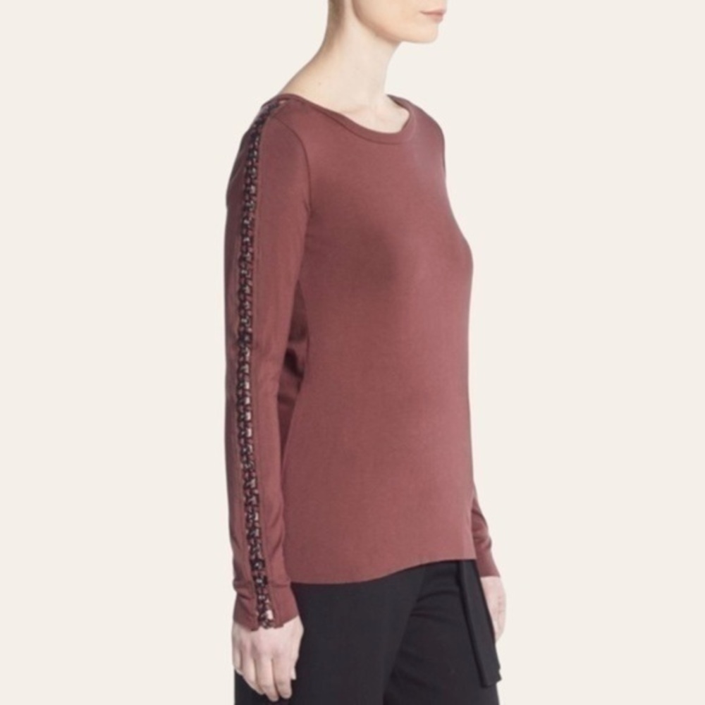 Anthropologie Bailey44 Houston Chain-Link Long-Sleeve Top 💕